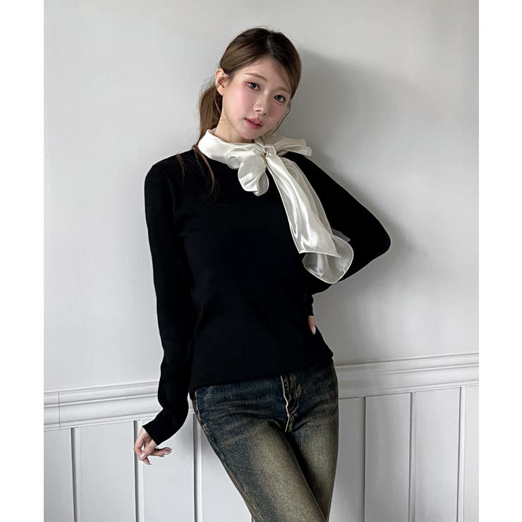 [2WAY] シフォンストラップニット/2025 AW COLLECTION | by muni:r | 詳細画像23 