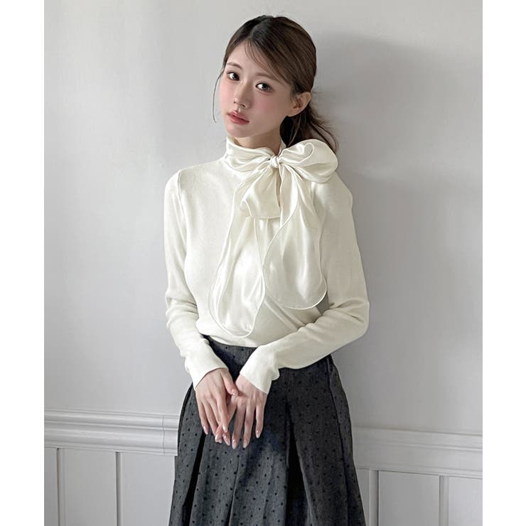 [2WAY] シフォンストラップニット/2025 AW COLLECTION | by muni:r | 詳細画像6 