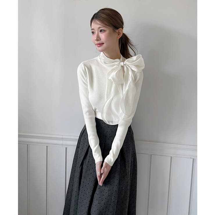 [2WAY] シフォンストラップニット/2025 AW COLLECTION | by muni:r | 詳細画像7 