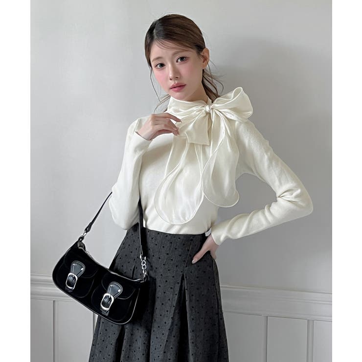 [2WAY] シフォンストラップニット/2025 AW COLLECTION | by muni:r | 詳細画像8 