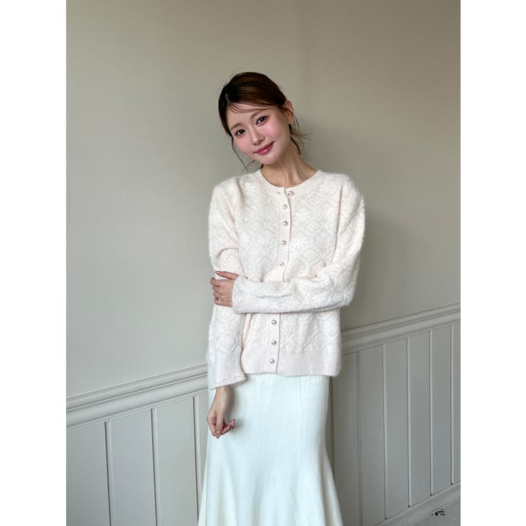 【着用動画あり 2色展開】クラシックパールニットカーディガン 2025 | by muni:r | 詳細画像10 