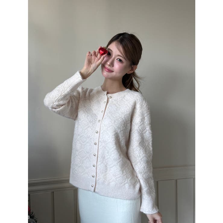 【着用動画あり 2色展開】クラシックパールニットカーディガン 2025 | by muni:r | 詳細画像13 