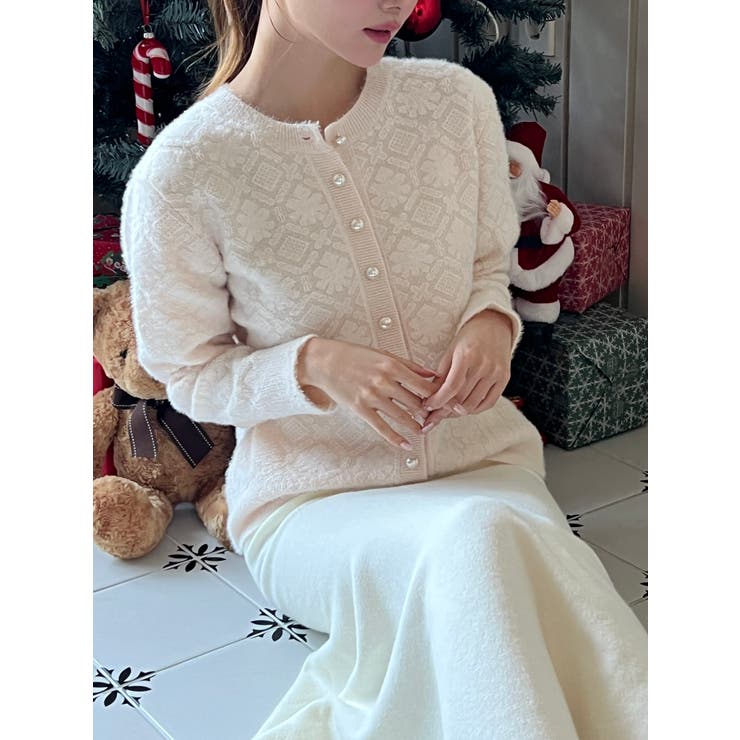 【着用動画あり 2色展開】クラシックパールニットカーディガン 2025 | by muni:r | 詳細画像15 