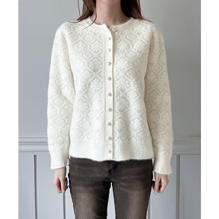 【着用動画あり 2色展開】クラシックパールニットカーディガン 2025 | by muni:r | 詳細画像7 