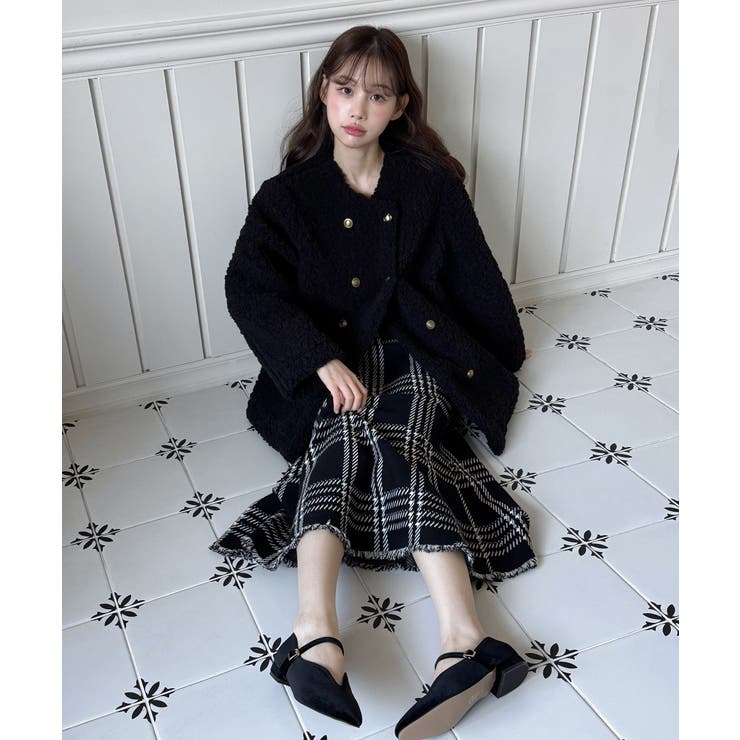 プードルファーダブルボタンジャケット/2025 AW COLLECTION | by muni:r | 詳細画像13 