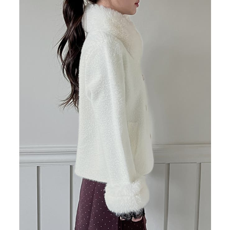 ファートリミングショートニットコート 2025 AW | by muni:r | 詳細画像10 