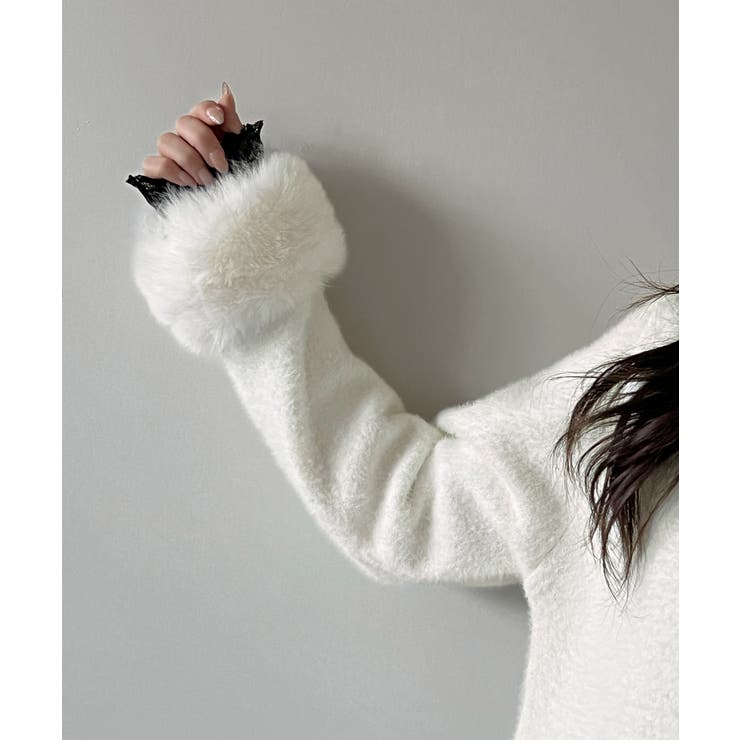 ファートリミングショートニットコート 2025 AW | by muni:r | 詳細画像13 