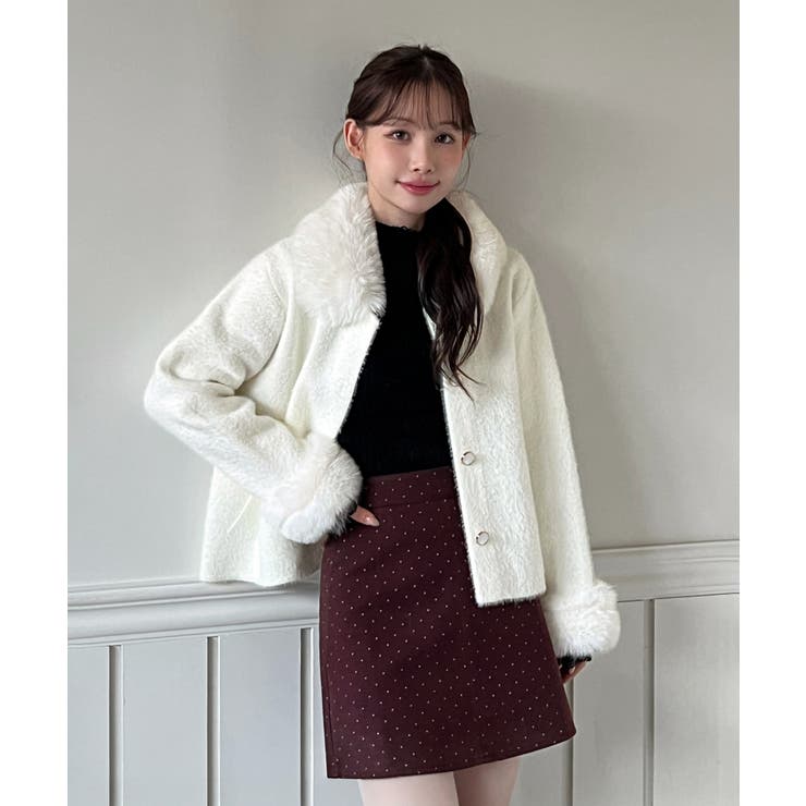 ファートリミングショートニットコート 2025 AW | by muni:r | 詳細画像2 