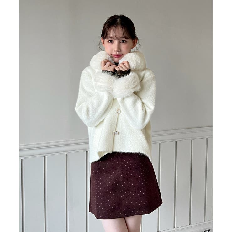 ファートリミングショートニットコート 2025 AW | by muni:r | 詳細画像3 