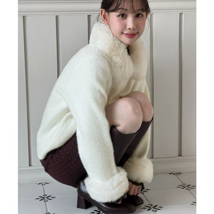 ファートリミングショートニットコート 2025 AW | by muni:r | 詳細画像5 