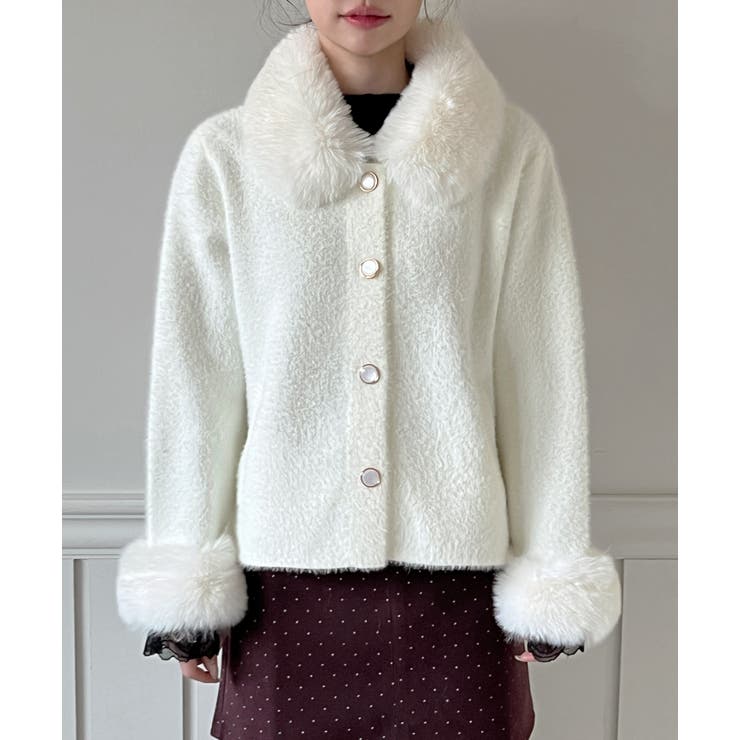 ファートリミングショートニットコート 2025 AW | by muni:r | 詳細画像8 