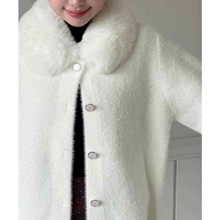 ファートリミングショートニットコート 2025 AW | by muni:r | 詳細画像9 