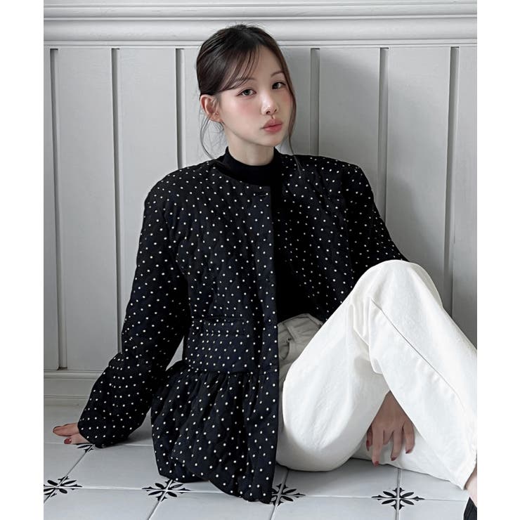 ドット柄ダウンジャケット 2025 AW | by muni:r | 詳細画像10 