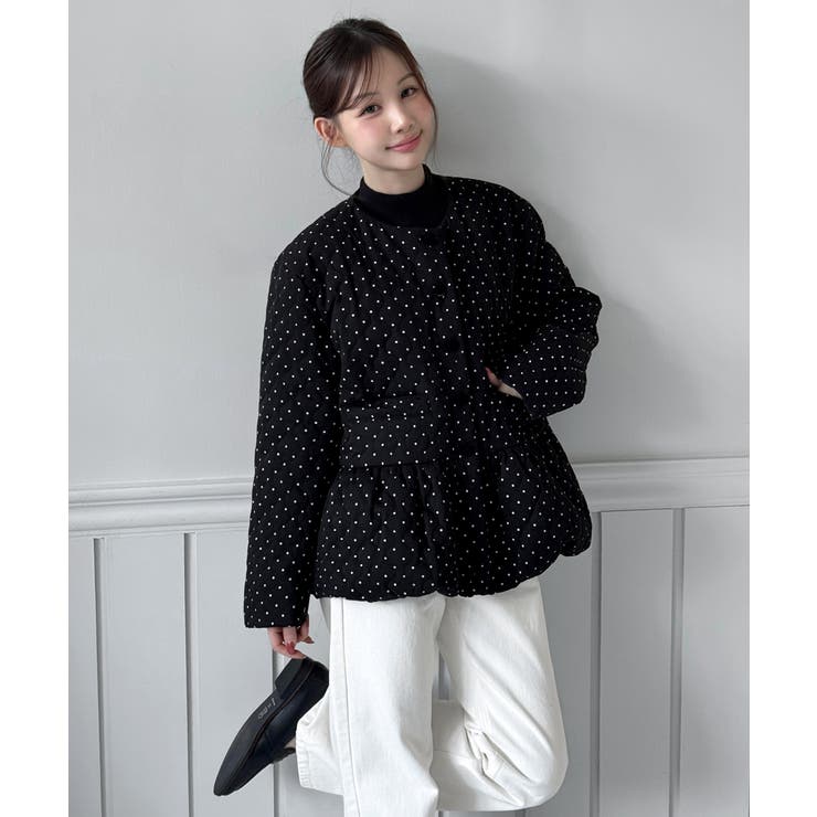 ドット柄ダウンジャケット 2025 AW | by muni:r | 詳細画像12 