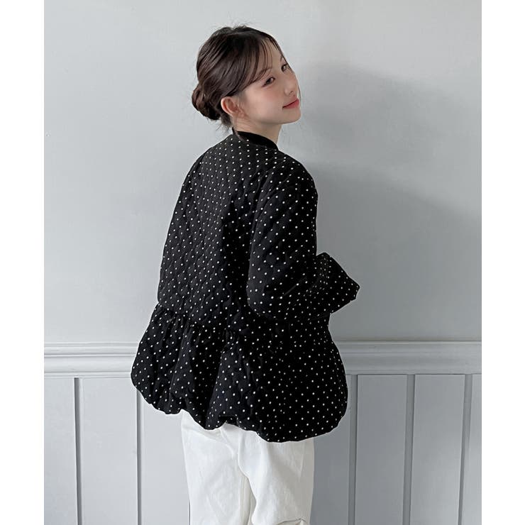 ドット柄ダウンジャケット 2025 AW | by muni:r | 詳細画像13 