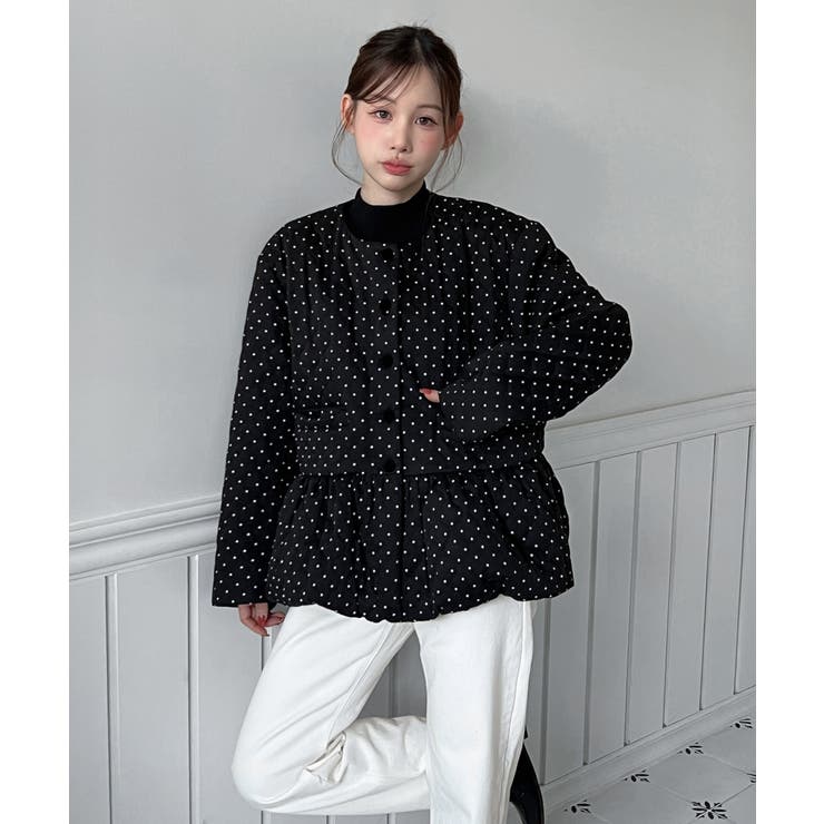 ドット柄ダウンジャケット 2025 AW | by muni:r | 詳細画像14 