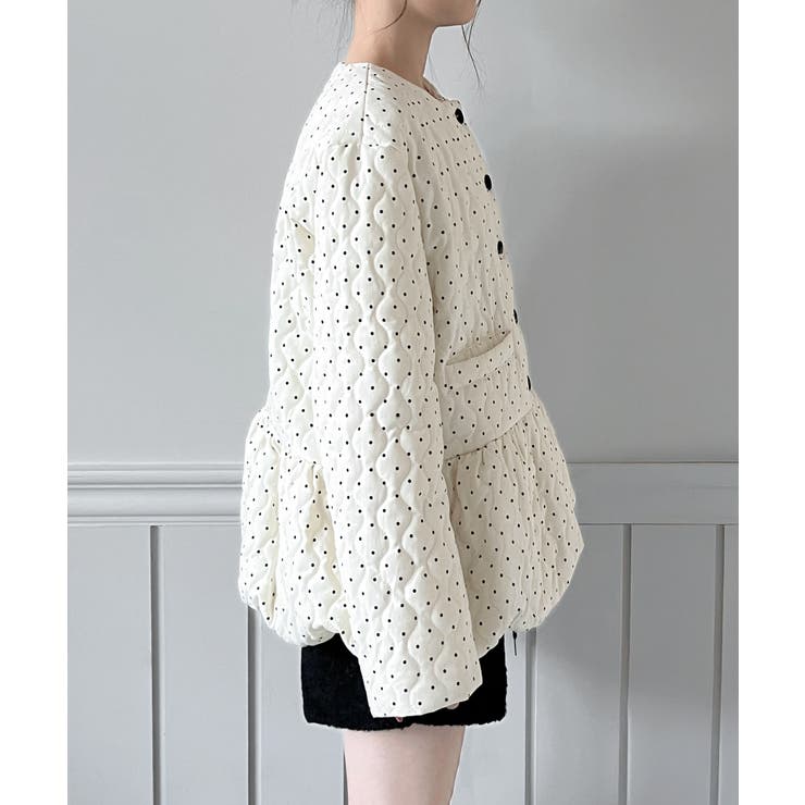 ドット柄ダウンジャケット 2025 AW | by muni:r | 詳細画像7 