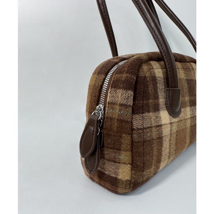 ウィンターチェック ボストンバッグ 2025 | by muni:r | 詳細画像2 