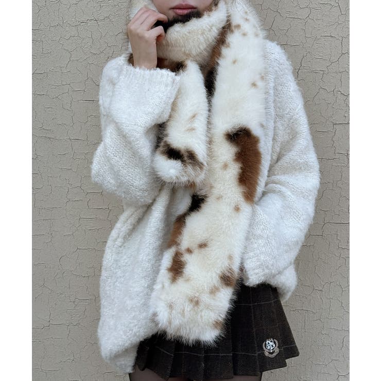 アニマル柄ファーマフラー/2025 AW COLLECTION | by muni:r | 詳細画像1 