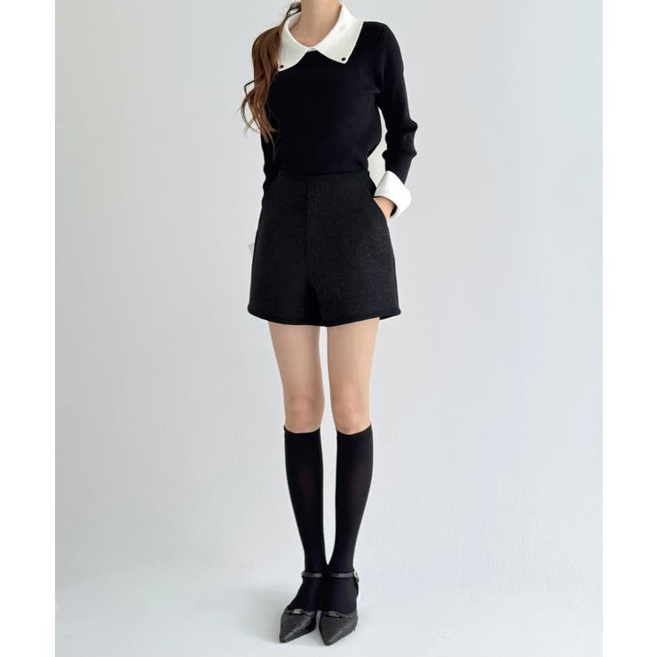 【着用動画あり 4色 2サイズ展開】クラシックウールショートパンツ | by muni:r | 詳細画像1 