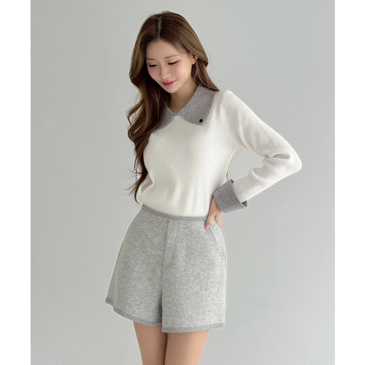 【着用動画あり 4色 2サイズ展開】クラシックウールショートパンツ | by muni:r | 詳細画像17 