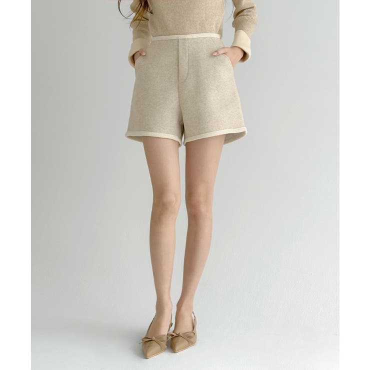 【着用動画あり 4色 2サイズ展開】クラシックウールショートパンツ | by muni:r | 詳細画像23 