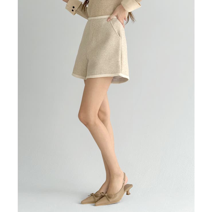 【着用動画あり 4色 2サイズ展開】クラシックウールショートパンツ | by muni:r | 詳細画像24 