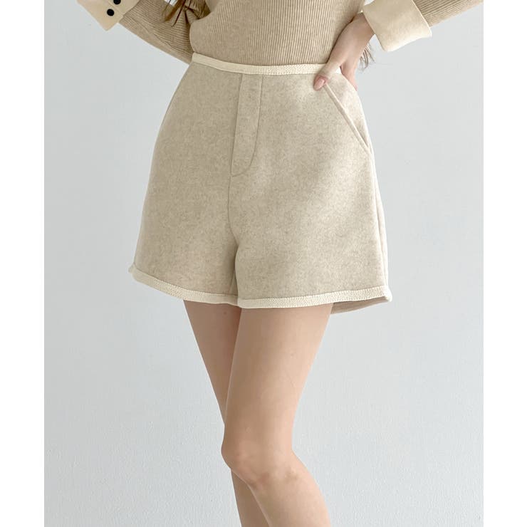 【着用動画あり 4色 2サイズ展開】クラシックウールショートパンツ | by muni:r | 詳細画像26 