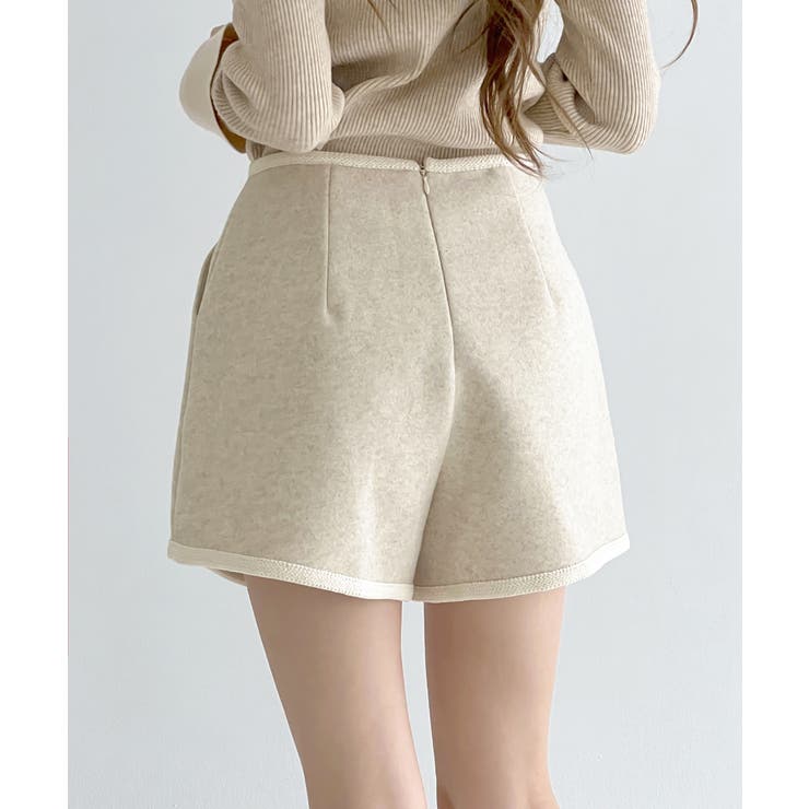 【着用動画あり 4色 2サイズ展開】クラシックウールショートパンツ | by muni:r | 詳細画像27 