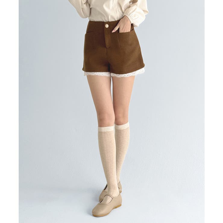 レースヘムポイントショートパンツ/2026 SS COLLECTION | by muni:r | 詳細画像10 