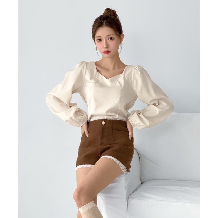 レースヘムポイントショートパンツ/2026 SS COLLECTION | by muni:r | 詳細画像13 