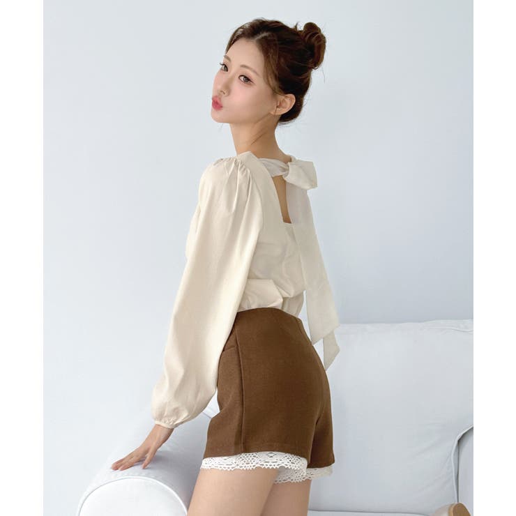 レースヘムポイントショートパンツ/2026 SS COLLECTION | by muni:r | 詳細画像16 