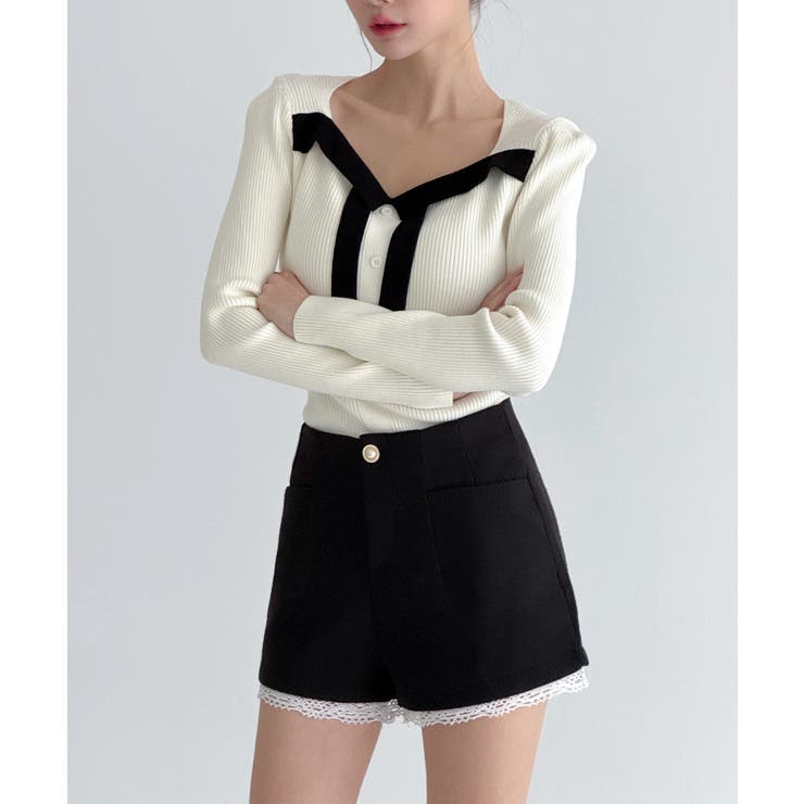 レースヘムポイントショートパンツ/2026 SS COLLECTION | by muni:r | 詳細画像22 