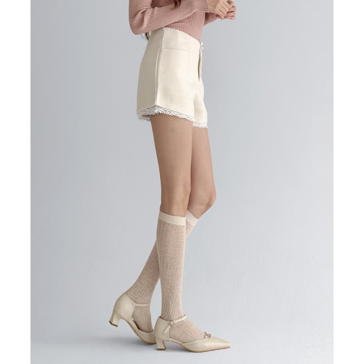 レースヘムポイントショートパンツ/2026 SS COLLECTION | by muni:r | 詳細画像6 