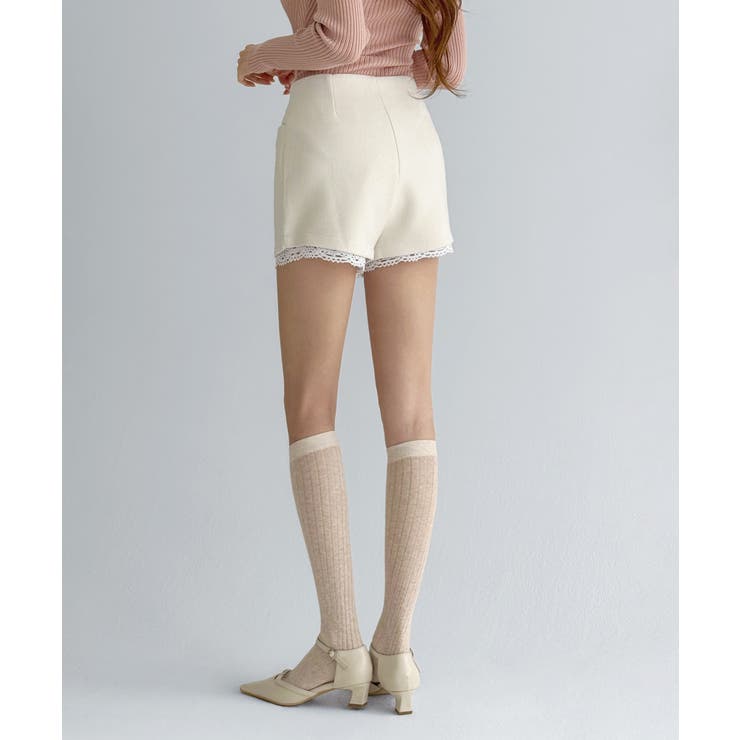 レースヘムポイントショートパンツ/2026 SS COLLECTION | by muni:r | 詳細画像7 