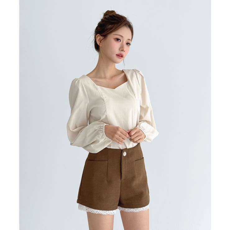 レースヘムポイントショートパンツ/2026 SS COLLECTION | by muni:r | 詳細画像9 