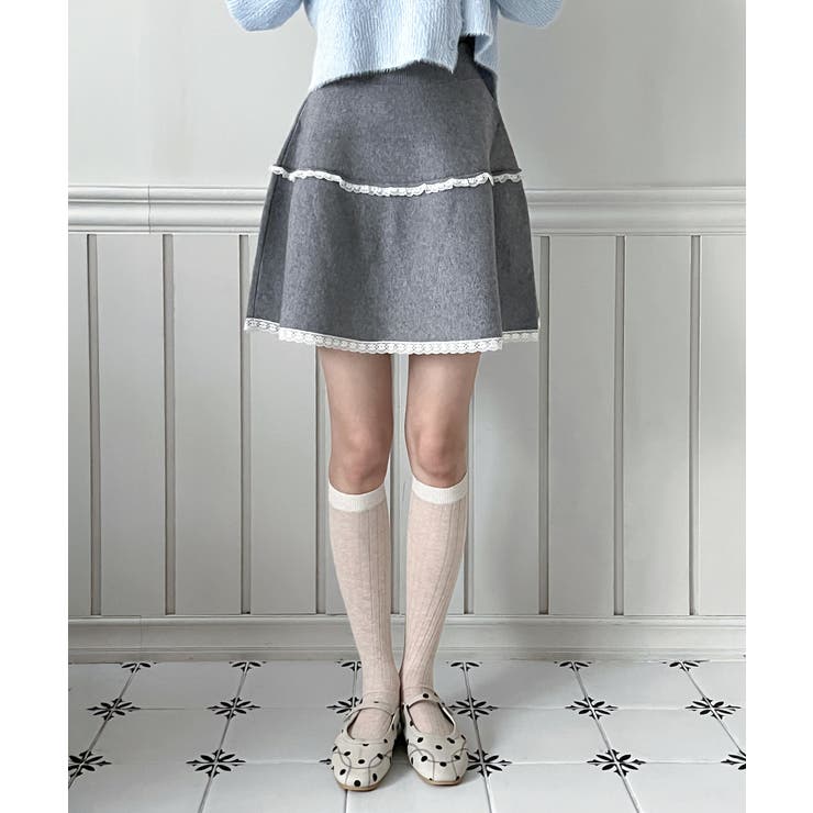 ソフトレースフレアニットスカート/2026 SS COLLECTION | by muni:r | 詳細画像27 