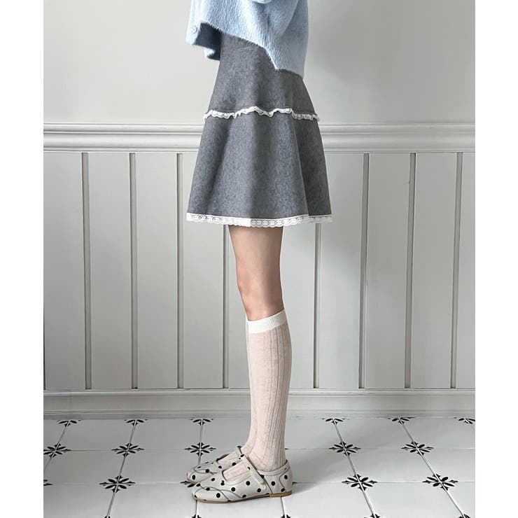 ソフトレースフレアニットスカート/2026 SS COLLECTION | by muni:r | 詳細画像29 