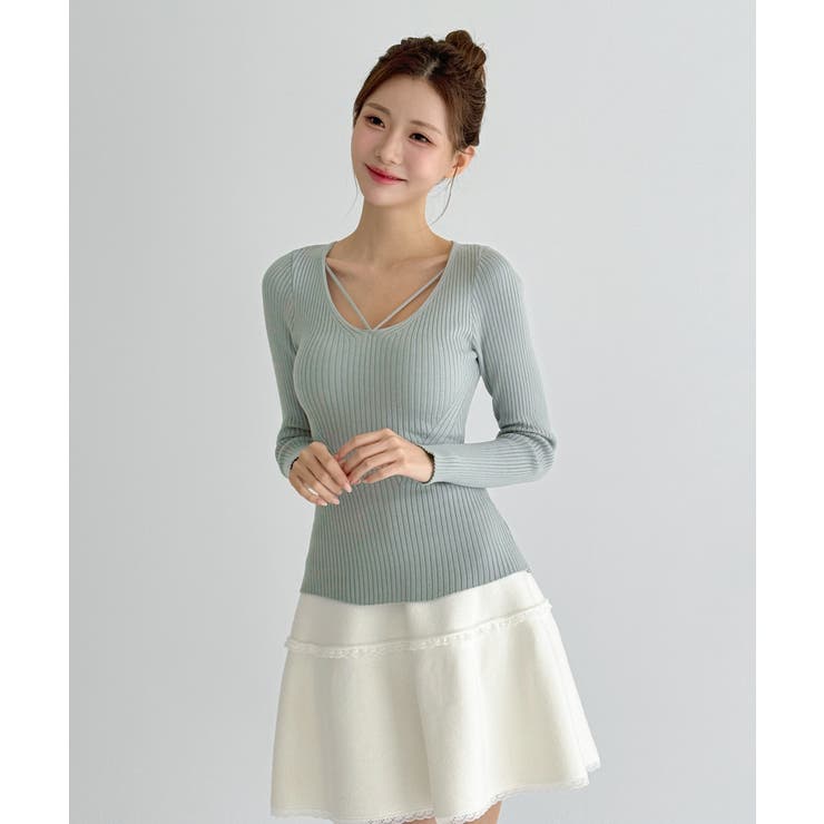 ソフトレースフレアニットスカート/2026 SS COLLECTION | by muni:r | 詳細画像3 