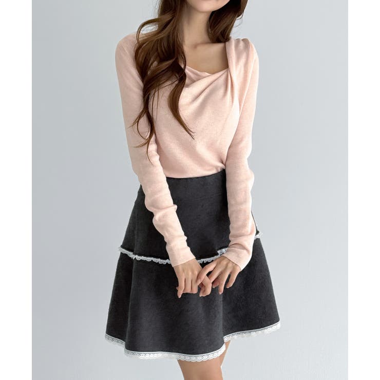 ソフトレースフレアニットスカート/2026 SS COLLECTION | by muni:r | 詳細画像8 