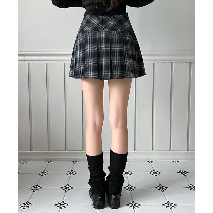 【着用動画あり 3色 2サイズ展開】クラシックチェックプリーツミニスカート | by muni:r | 詳細画像11 