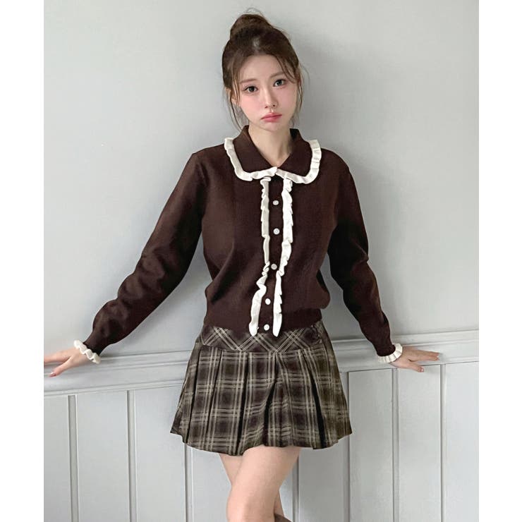 【着用動画あり 3色 2サイズ展開】クラシックチェックプリーツミニスカート | by muni:r | 詳細画像13 