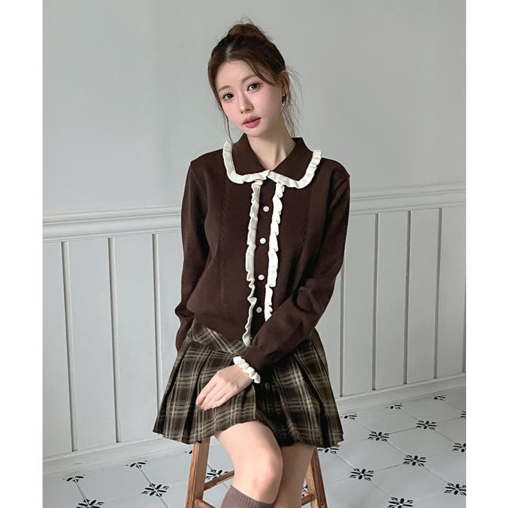 【着用動画あり 3色 2サイズ展開】クラシックチェックプリーツミニスカート | by muni:r | 詳細画像15 