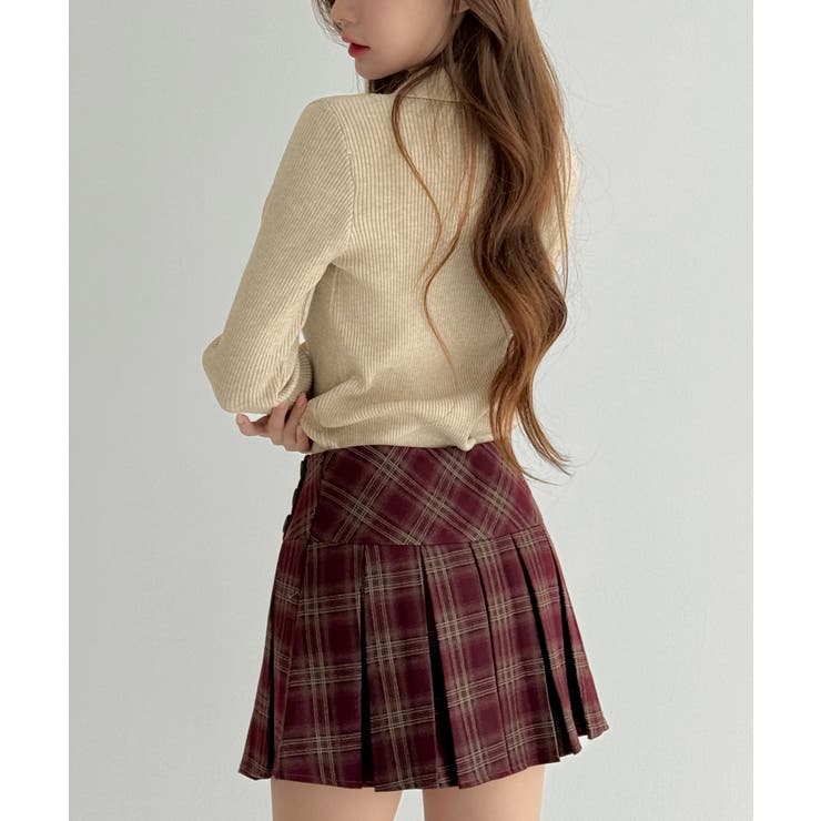 【着用動画あり 3色 2サイズ展開】クラシックチェックプリーツミニスカート | by muni:r | 詳細画像22 