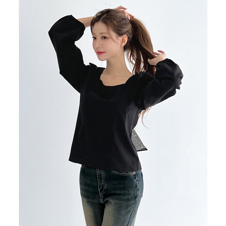 バックリボンストラップ ブラウス/2026 SS COLLECTION | by muni:r | 詳細画像11 