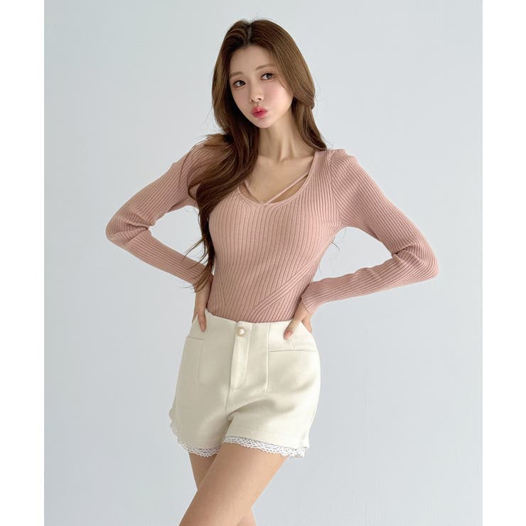 クロスストラップ リブニット/2026 SS COLLECTION | by muni:r | 詳細画像12 