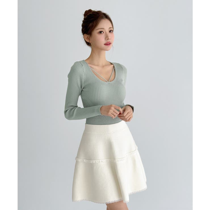 クロスストラップ リブニット/2026 SS COLLECTION | by muni:r | 詳細画像19 