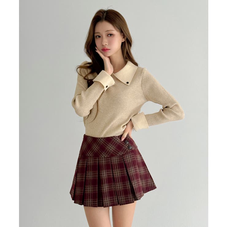 クラシックカラーブロックカラーニット/2026 SS COLLECTION | by muni:r | 詳細画像13 