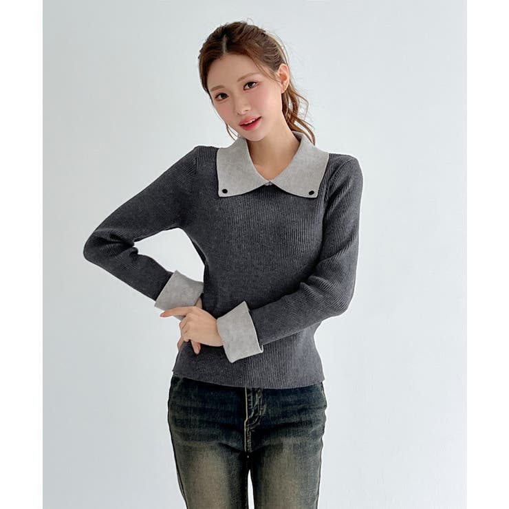 クラシックカラーブロックカラーニット/2026 SS COLLECTION | by muni:r | 詳細画像20 