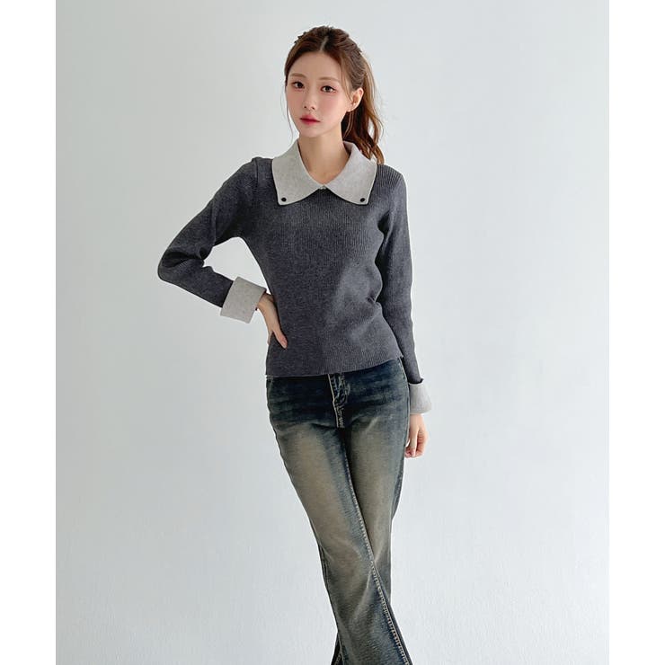 クラシックカラーブロックカラーニット/2026 SS COLLECTION | by muni:r | 詳細画像21 